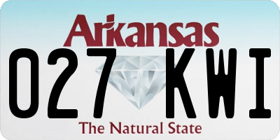 AR license plate 027KWI