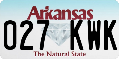 AR license plate 027KWK