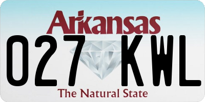 AR license plate 027KWL