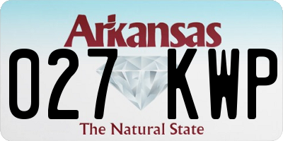 AR license plate 027KWP