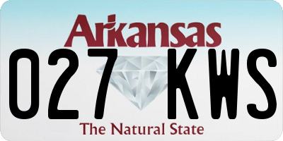 AR license plate 027KWS