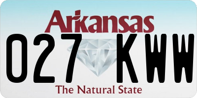 AR license plate 027KWW