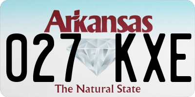 AR license plate 027KXE