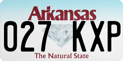 AR license plate 027KXP