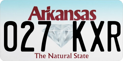 AR license plate 027KXR
