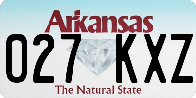 AR license plate 027KXZ