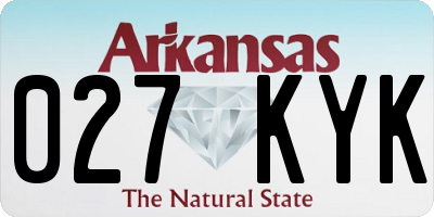 AR license plate 027KYK