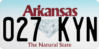 AR license plate 027KYN