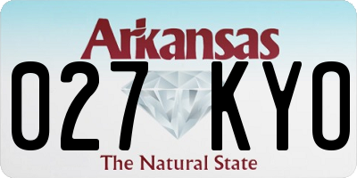 AR license plate 027KYO