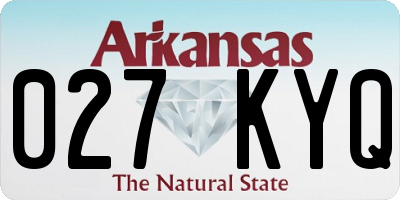 AR license plate 027KYQ