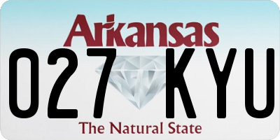 AR license plate 027KYU