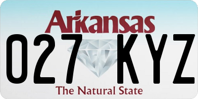 AR license plate 027KYZ