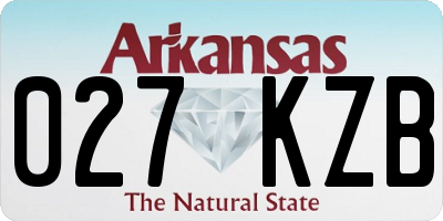 AR license plate 027KZB