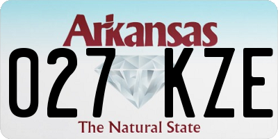 AR license plate 027KZE