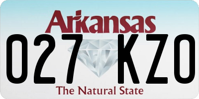 AR license plate 027KZO