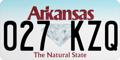 AR license plate 027KZQ