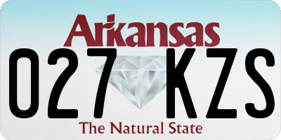 AR license plate 027KZS