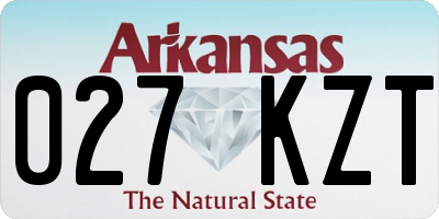 AR license plate 027KZT