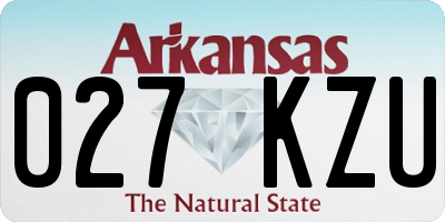 AR license plate 027KZU