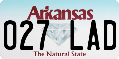 AR license plate 027LAD
