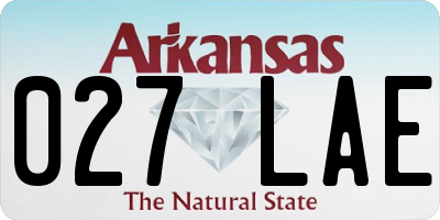 AR license plate 027LAE