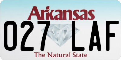 AR license plate 027LAF