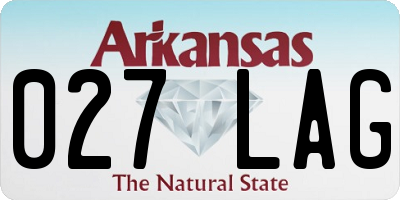 AR license plate 027LAG
