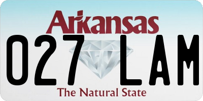 AR license plate 027LAM