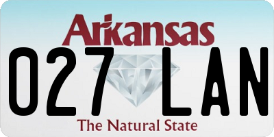AR license plate 027LAN