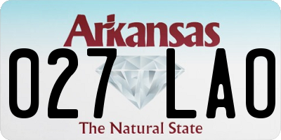 AR license plate 027LAO