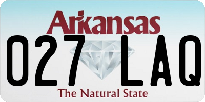 AR license plate 027LAQ