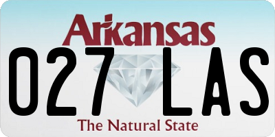 AR license plate 027LAS