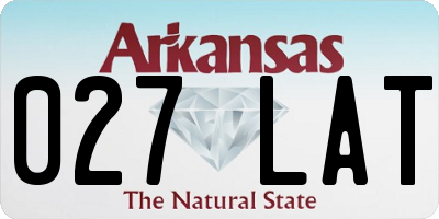 AR license plate 027LAT