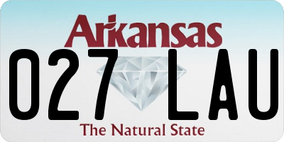 AR license plate 027LAU