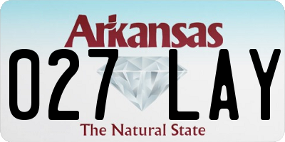 AR license plate 027LAY