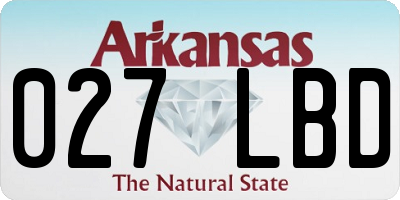 AR license plate 027LBD