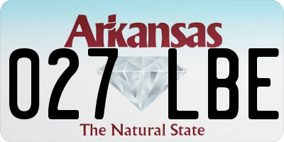 AR license plate 027LBE