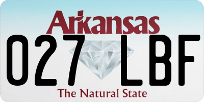 AR license plate 027LBF