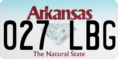 AR license plate 027LBG