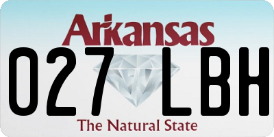 AR license plate 027LBH