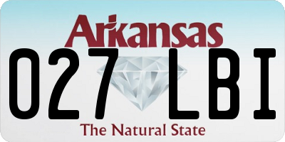 AR license plate 027LBI