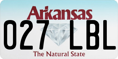 AR license plate 027LBL