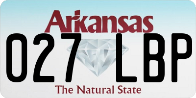 AR license plate 027LBP