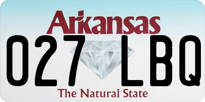 AR license plate 027LBQ