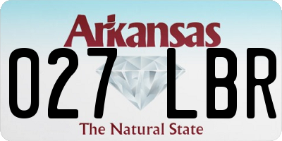 AR license plate 027LBR