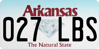AR license plate 027LBS