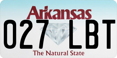 AR license plate 027LBT