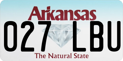 AR license plate 027LBU