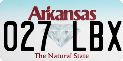 AR license plate 027LBX