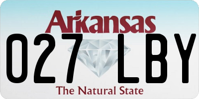 AR license plate 027LBY